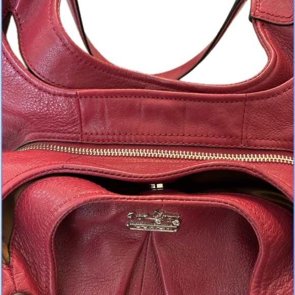 Coach Madison Sophia Satchel (or similar carryall) red leather (like new) - Picture 7 of 10